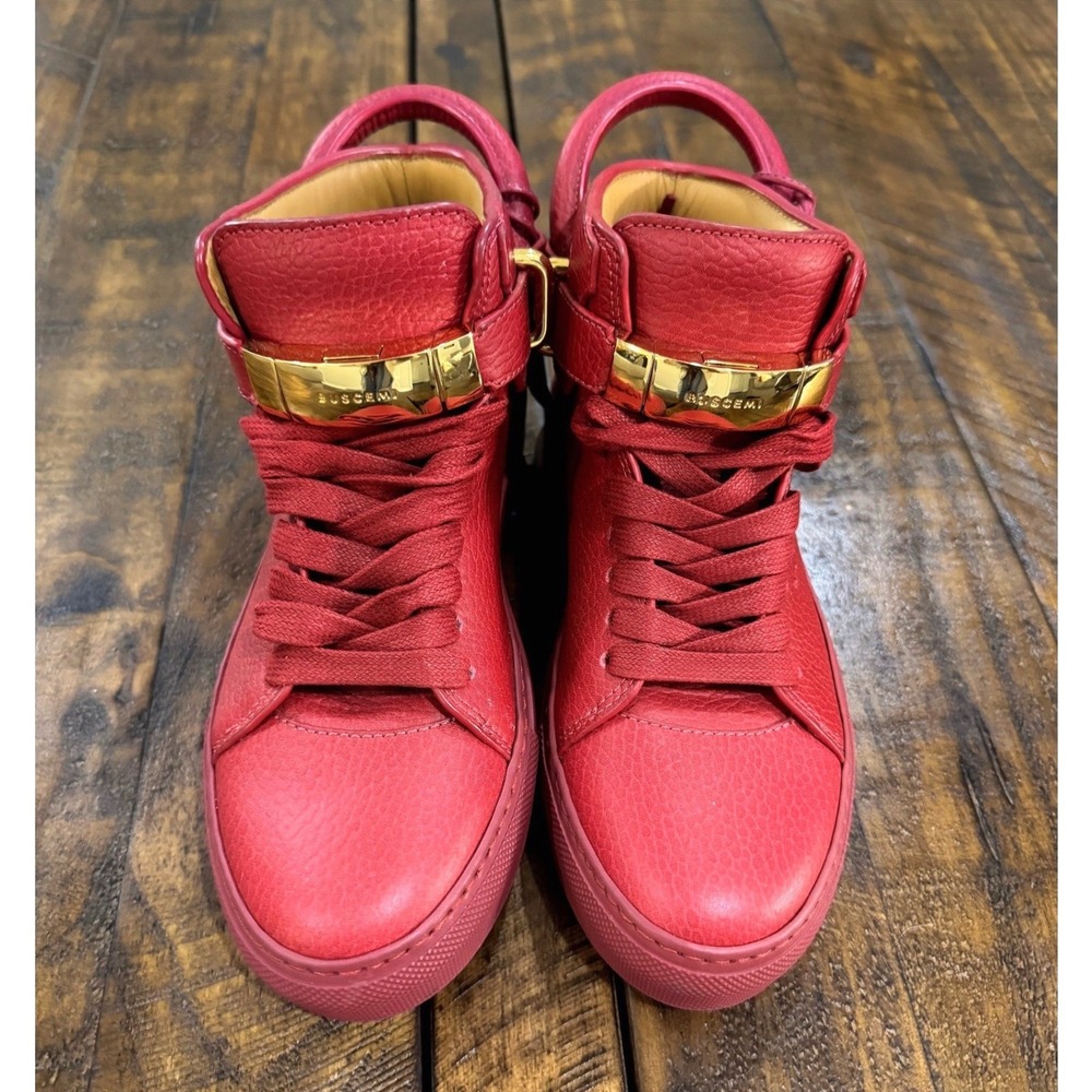 Buscemi 100MM High Top Luxury Leather Sneakers Women's EU 36/US 5.5 w/Gold Key I